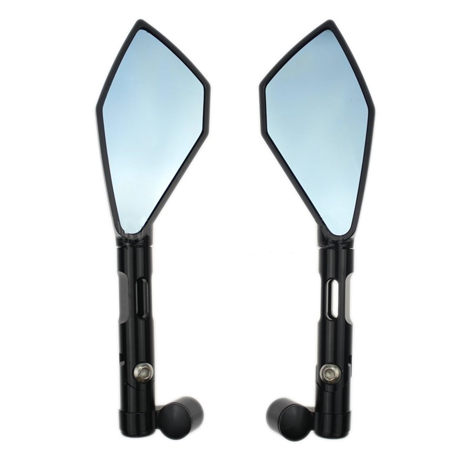 NVETJMUA Motorrad Lenkerendenspiegel Für Kawasaki Für Z900 Z1000 Für Z650 Für Z125 Motorrad CNC Aluminium Rearview Außenspiegel Lenkerspiegel Motorrad(Schwarz) von NVETJMUA