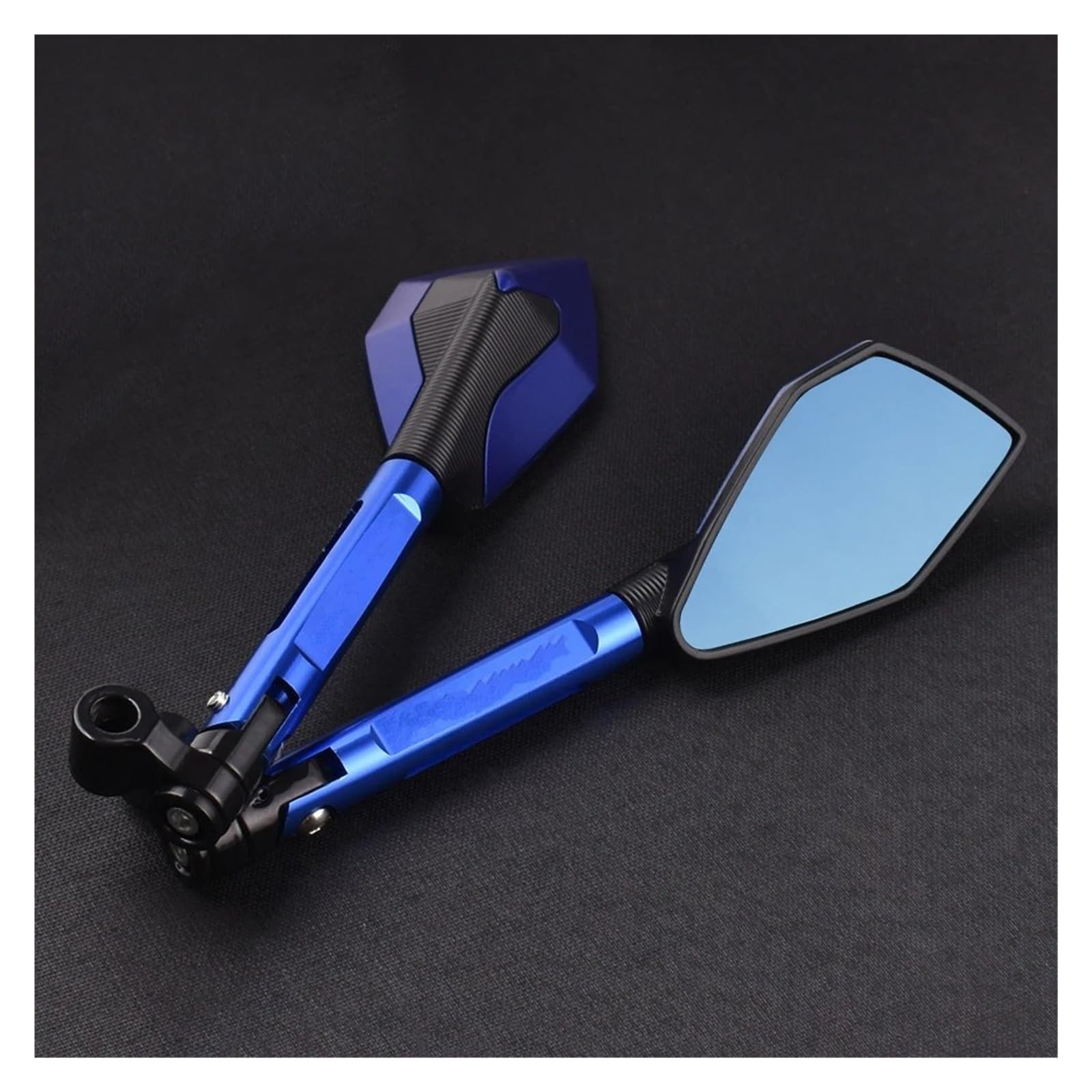 NVETJMUA Motorrad Lenkerendenspiegel Für Suzuki Für GSX-S750 Für GSXS750 Für GSX-S1000 Für GSXS1000 ALLE Jahre Motorrad Rearview Außenspiegel Lenkerspiegel Motorrad(Blue) von NVETJMUA
