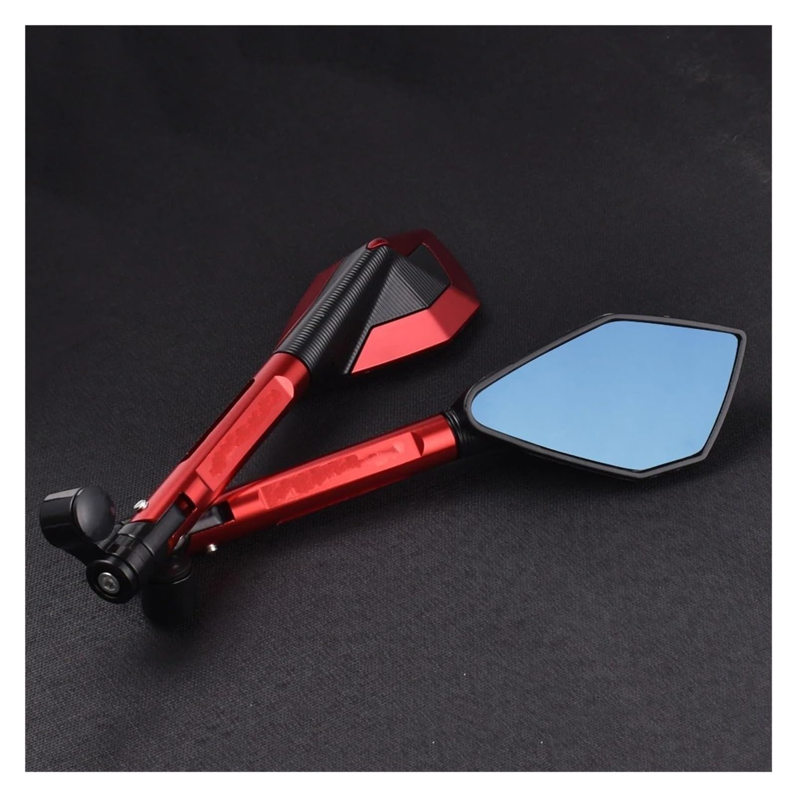 NVETJMUA Motorrad Lenkerendenspiegel Für Suzuki Für GSX-S750 Für GSXS750 Für GSX-S1000 Für GSXS1000 ALLE Jahre Motorrad Rearview Außenspiegel Lenkerspiegel Motorrad(Red) von NVETJMUA
