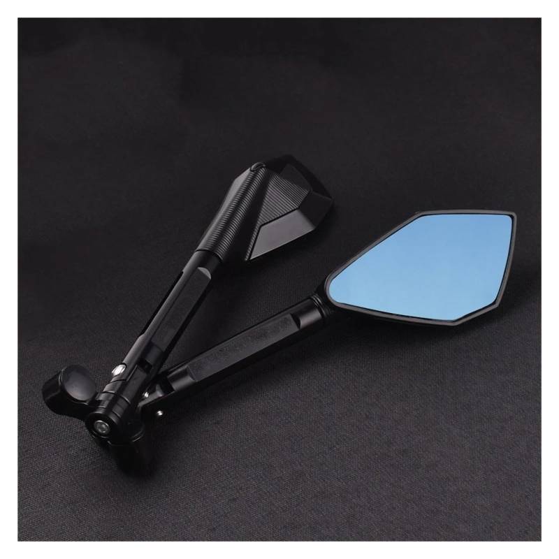 NVETJMUA Motorrad Lenkerendenspiegel Für Suzuki Für GSX-S750 Für GSXS750 Für GSX-S1000 Für GSXS1000 ALLE Jahre Motorrad Rearview Außenspiegel Lenkerspiegel Motorrad(Schwarz) von NVETJMUA