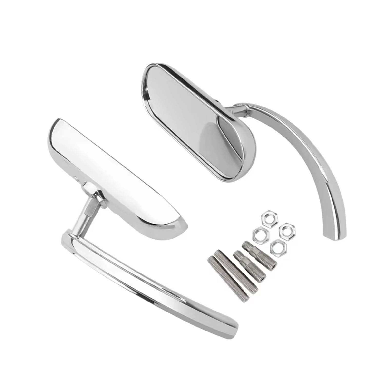 NVETJMUA Motorrad Lenkerendenspiegel Für Suzuki Für Intruder 750 800 1400 1500 Für Boulevard C50 C90 C109R Motorrad Rearview Außenspiegel Lenkerspiegel Motorrad(Chrome) von NVETJMUA