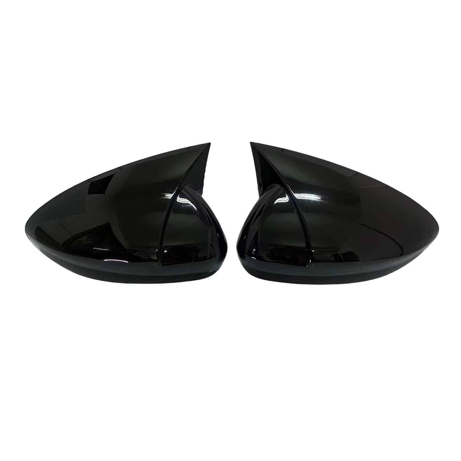 Spiegelkappen Für FIAT Für TIPO Für EGEA 2015-2022 Spiegelkappen Autozubehör 2 Stück Glanz Schwarz/Kohlefaser-Look Rückspiegelabdeckung Außenspiegelkappe(Glossy Black) von NVETJMUA