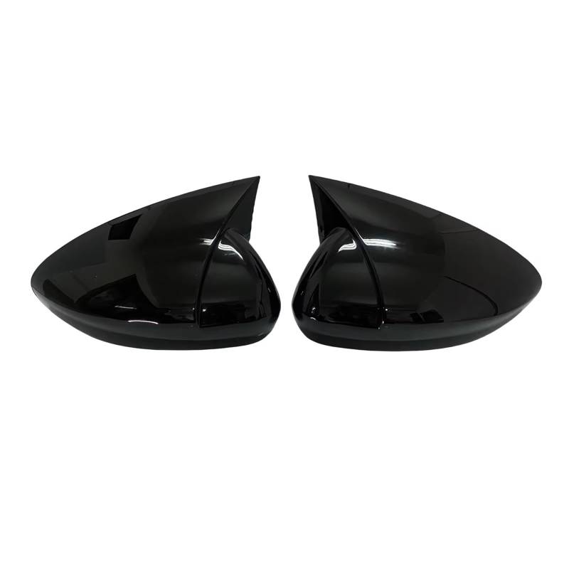 Spiegelkappen Für FIAT Für TIPO Für EGEA 2015-2022 Spiegelkappen Autozubehör 2 Stück Glanz Schwarz/Kohlefaser-Look Rückspiegelabdeckung Außenspiegelkappe(Glossy Black) von NVETJMUA