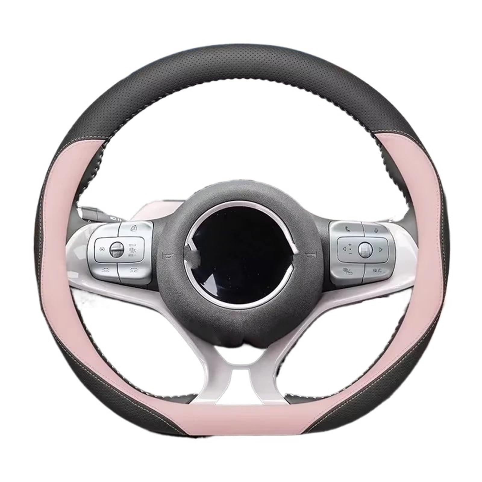 Lenkradbezug Für BYD Anti-schweiß Auto Zubehör Griff Nicht-Slip 38cm Typ D Delphin Möwe Dichtung Lenkrad Abdeckung Auto Lenkradschutz(Pink) von NVNGPGPBDM