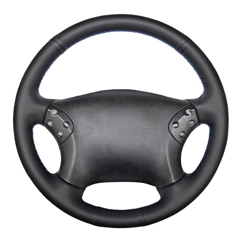 Lenkradbezug Für Benz Für W203 Für C-Klasse 2001-2007 Schwarz Lenkung Abdeckung Hand-genäht Künstliche Leder Auto Lenkrad Abdeckung Auto Lenkradschutz(Red Thread) von NVNGPGPBDM