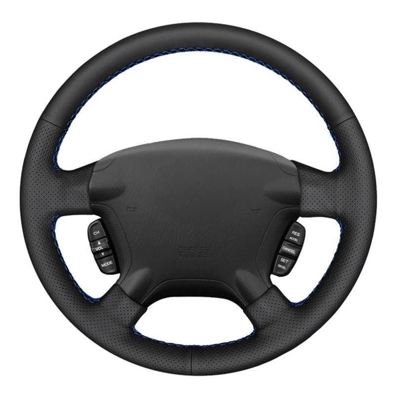 Lenkradbezug Für CR-V Für CRV 2002-2006 Auto-Lenkradabdeckung, handgenähtes schwarzes Kunstleder Auto Lenkradschutz(Gray Thread) von NVNGPGPBDM