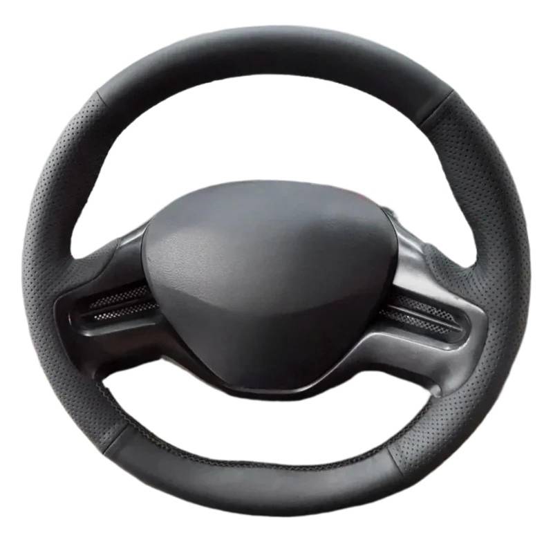 Lenkradbezug Für Civic Für 8. 2006 2007 2008 (2-Speichen) Auto-Innen-Lenkradabdeckung, perforiertes Leder, Schwarze Zöpfe am Lenkrad Auto Lenkradschutz(Red Thread) von NVNGPGPBDM