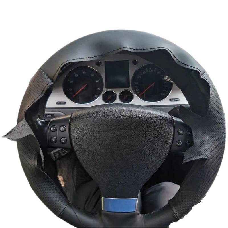 Lenkradbezug Für Golf 5 Für Mk5 Für VW Für Passat Für B6 Für Jetta 5 Für Mk5 Für Tiguan 2007-2011 Auto Lenkrad Abdeckung Auto Lenkradschutz(Tricolor Thread) von NVNGPGPBDM