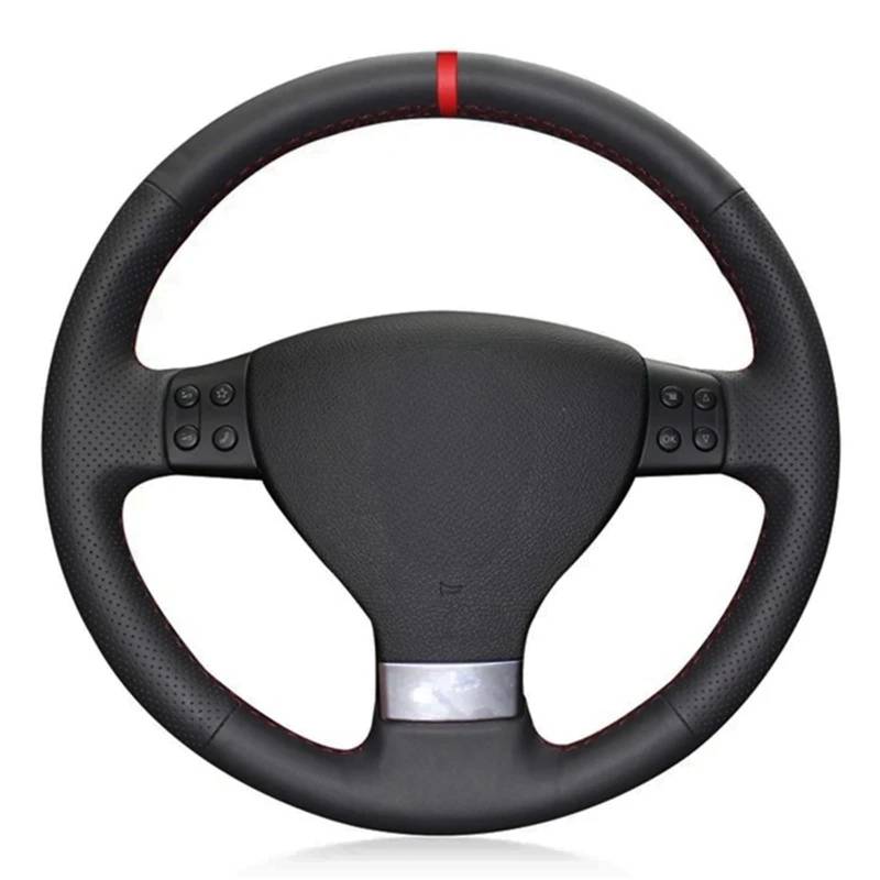Lenkradbezug Für Golf 5 Für Mk5 Für VW Für Passat Für B6 Für Jetta 5 Für Mk5 Für Tiguan 2007-2011 Künstliche Leder Auto Lenkrad Abdeckung Auto Lenkradschutz(Red Thread) von NVNGPGPBDM