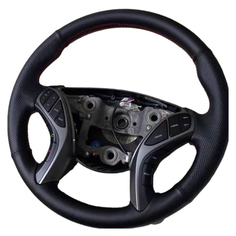Lenkradbezug Für Hyundai Für Elantra 2011-2018 Für Avante Für I30 2012-2018 Auto Lenkrad Geflecht Abdeckung Anti-Slip Schwarz Künstliche Leder Auto Lenkradschutz(Red Blue Thread) von NVNGPGPBDM