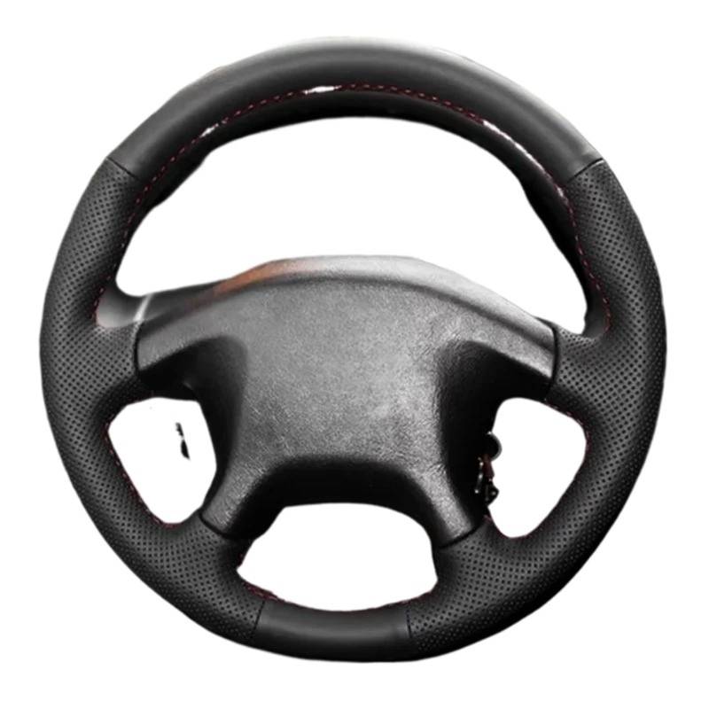 Lenkradbezug Für L200 1997-2006 Für Pajero Für Pinin Für Space Für Getriebe Auto Lenkrad Abdeckung Schutz Perforierte Leder Trim Auto Lenkradschutz(Light Blue Thread) von NVNGPGPBDM