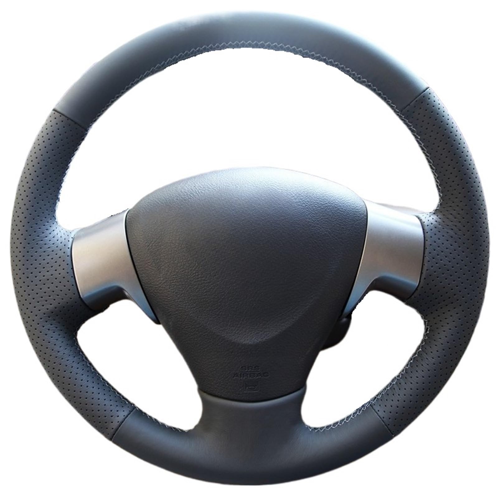 Lenkradbezug Für Toyota Für Corolla 2006-2010 Für Matrix 2009 Für Auris 2007-2009 Künstliche Leder Hand-genäht Schwarz Auto Lenkrad Abdeckung Auto Lenkradschutz(Red Thread) von NVNGPGPBDM