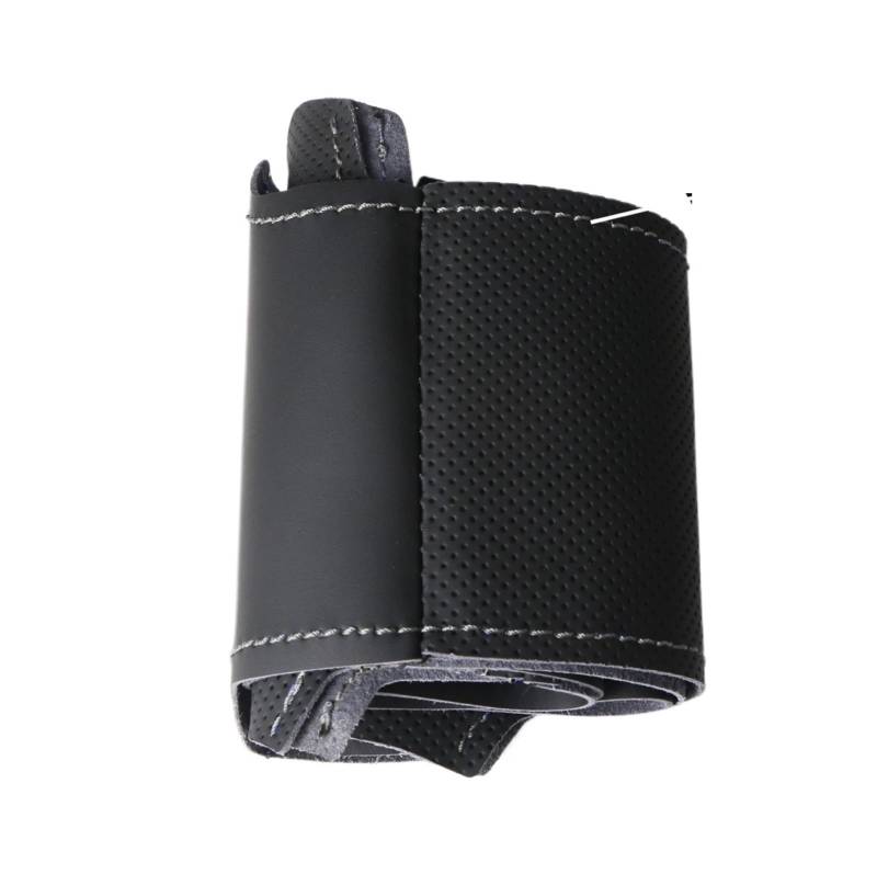 Lenkradbezug Leder Lenkung Wrap Hand Nähen Langlebig Schwarz Auto Lenkrad Abdeckung Für Toyota Für Yaris Für Vios 2014 2015 2016 Auto Lenkradschutz(Grey line) von NVNGPGPBDM