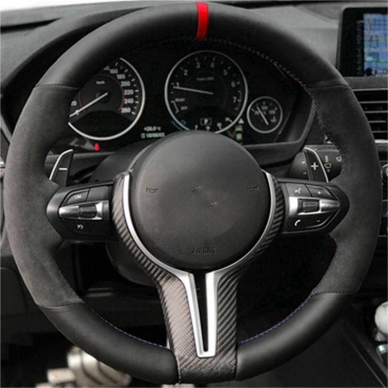 Lenkradbezug Sport 1 Serie Für F20 Für X1 F21 F48 Für X2 F39 Für X3 F25 Auto Lenkrad Abdeckung Anti-Slip Wildleder Leder Auto Lenkradschutz(Style 4) von NVNGPGPBDM
