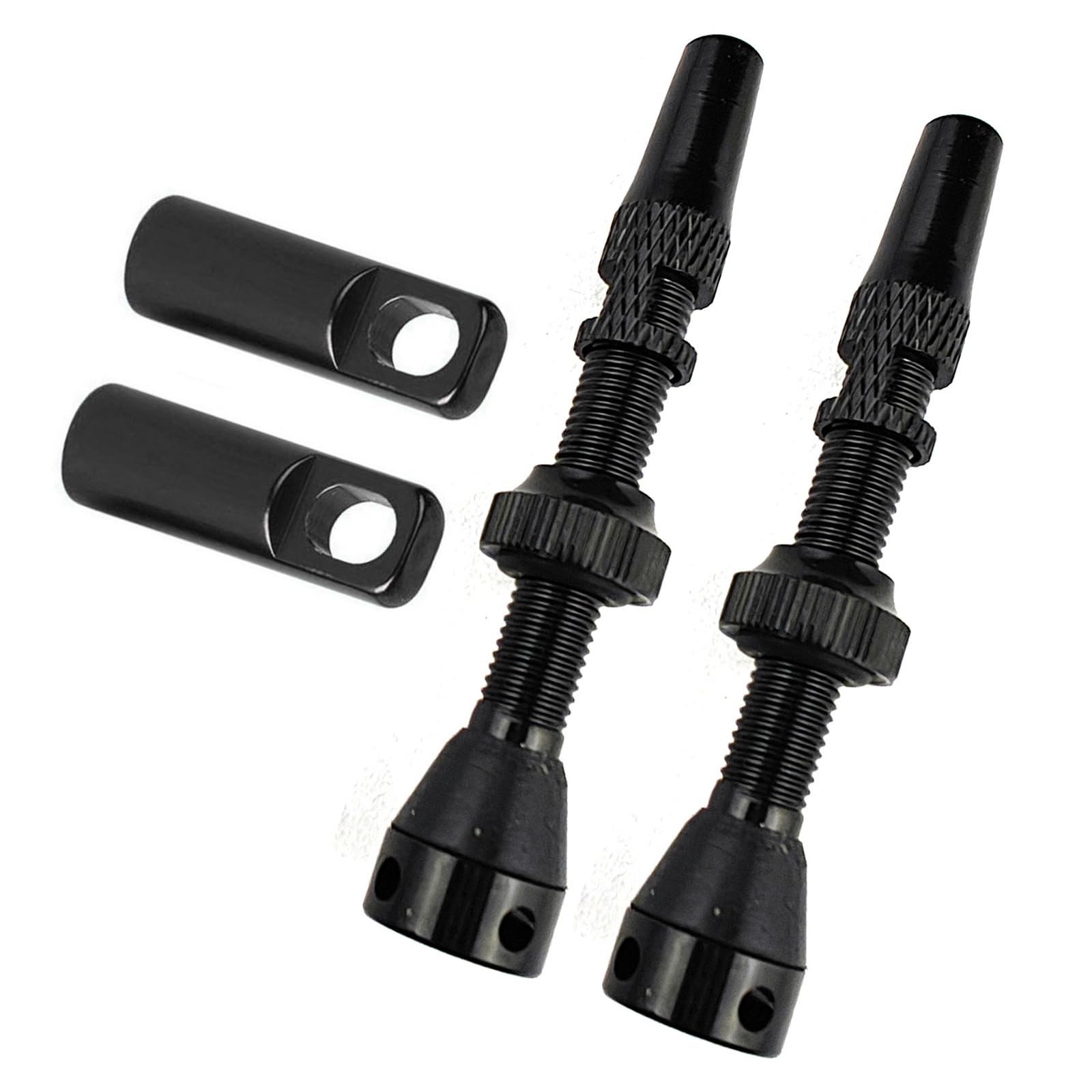 Tubeless Value Stem 60 mm schlauchlose Fahrrad-Ventile, Vorbau-Kits mit integriertem Werkzeug zum Entfernen von Kernen und Ventilkappen Tubeless Value Stem 60 mm schlauchlose Fahrrad-Ventile, Vorbau-Kits mit integriertem Werkzeug zum Entfernen von Kernen und Ventilkappen von NVOQILIN