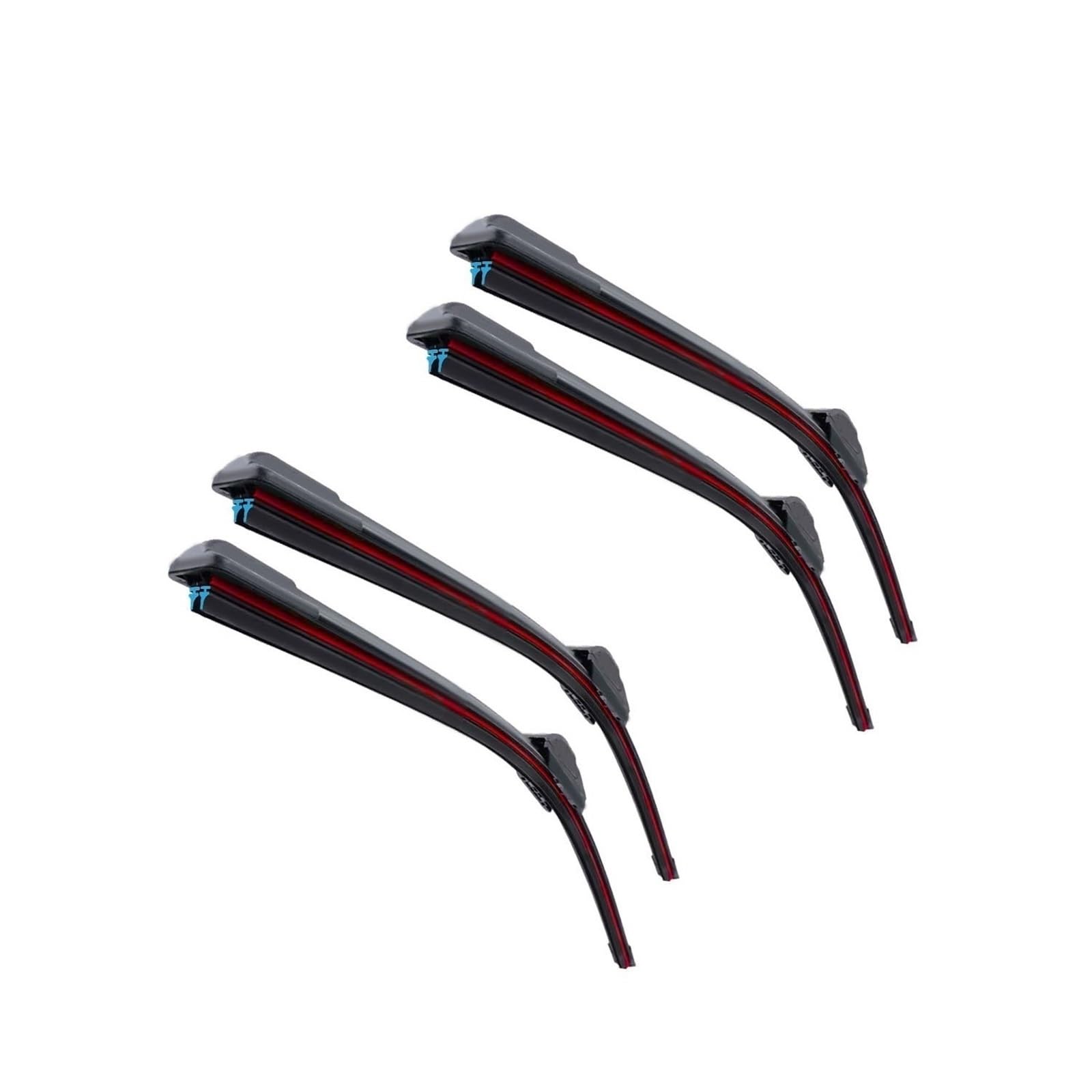 Scheibenwischer Rear Für 5 Series E60 E61 2003 2004 2005 2006 2007 2008 2009 2010 2PCS Auto Wischer Vorne Doppel gummi Zubehör Scheibenwischer für Heckscheibe(4PCS) von NVUQCKWZ