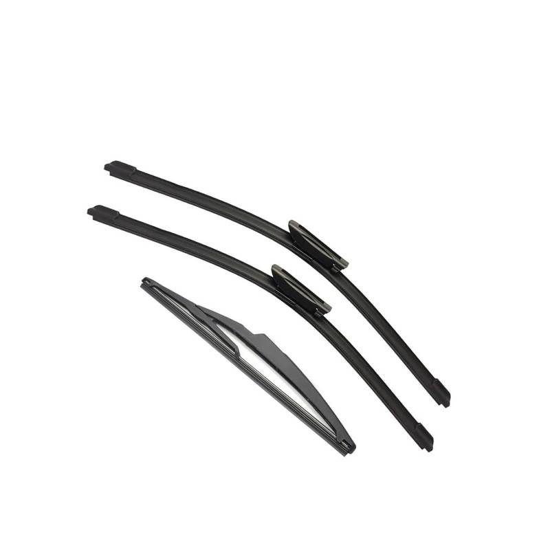 Scheibenwischer Rear Für Captur Kaptur 2013 2014 2015 2016 3 STÜCKE Autowischer Vorne Hinten Scheibenwischer Doppel Gummi Auto Zubehör Scheibenwischer für Heckscheibe(3PCS) von NVUQCKWZ
