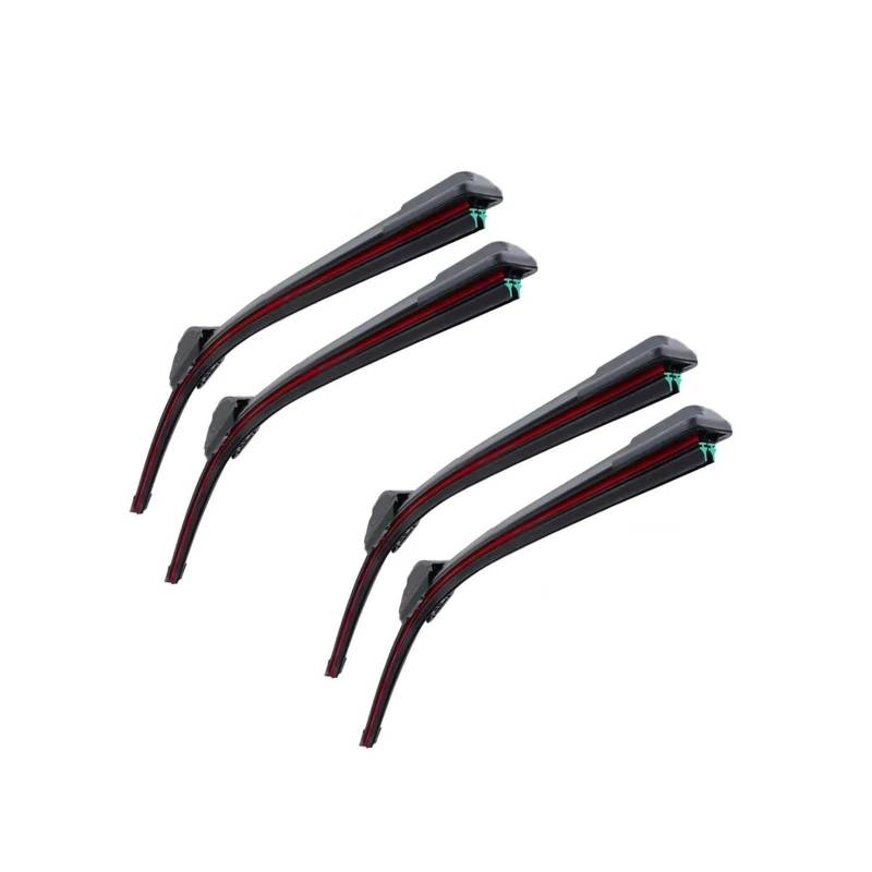 Scheibenwischer Rear Für Model 3 2018 2019 2020 2021 Doppelgummi-Autowischer Frontscheibenwischer Gummi Autozubehör Scheibenwischer für Heckscheibe(4PCS) von NVUQCKWZ