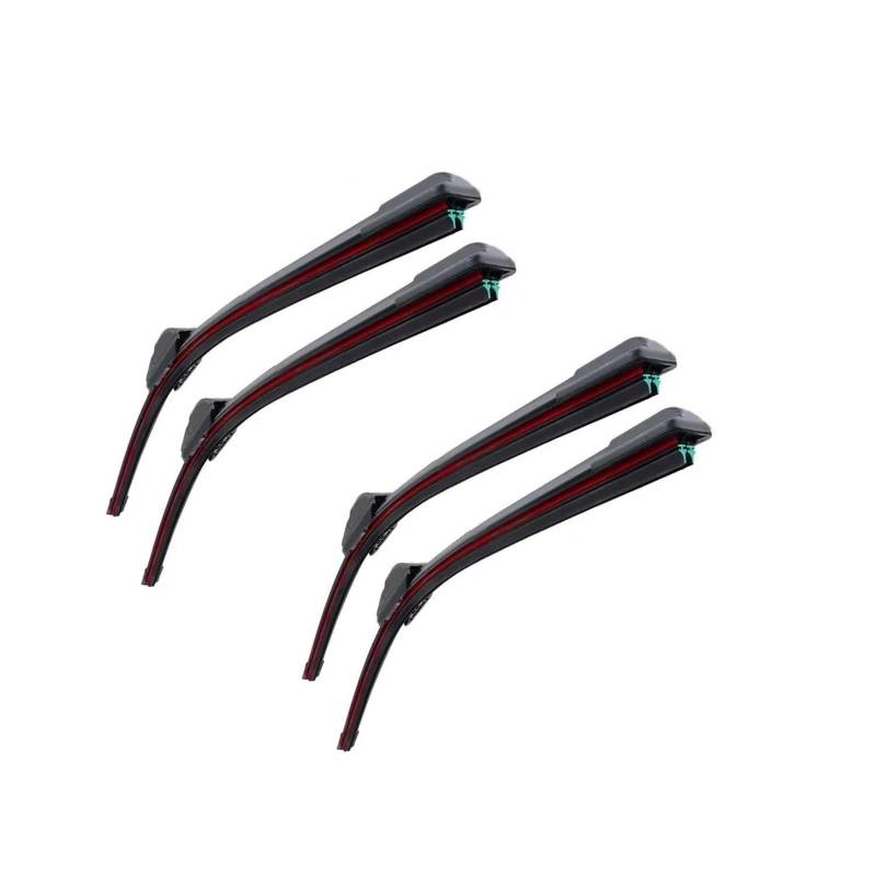 Scheibenwischer Rear Für Toyota Camry XV50 2012 2013-2017 Doppelgummi-Autowischer Frontscheibenwischer Gummi Autozubehör Scheibenwischer für Heckscheibe(4PCS) von NVUQCKWZ