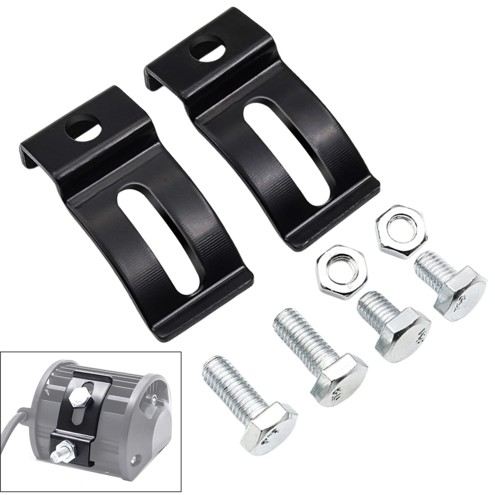 Mounting Brackets for LED Work Light Bars, Universal Adjustable Mounting Bracket Holders for Offroad 4X4 Truck Car Driving Work Lights, 2Pack Mounting Brackets for LED Work Light Bars, Universal Adjustable Mounting Bracket Holders for Offroad 4X4 Truck Car Driving Work Lights, 2Pack von NWpangu