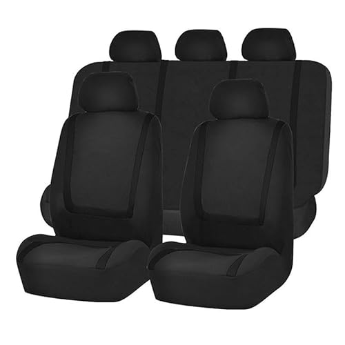 Auto-Sitzbezüge Set für Peugeot 508 2011 2012 2013 2014 2015 2016 2017,Auto-Schonbezüge für die Vordersitze Rückbank Autositzschoner,A/Black von NYCH