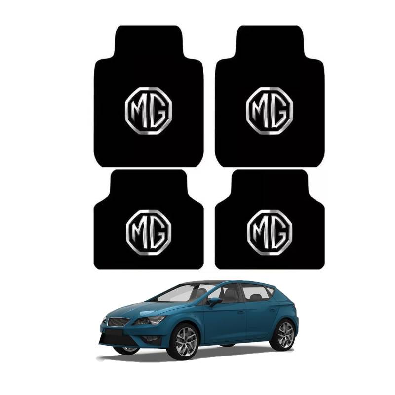 4 pcs Auto Fußmatten, für MG HS Plug-in Hybrid 2020-2023 Verstärkt Im Pedalbereich Kristall Samt Automatte Anti Schmutz Matte von NYFDUAH