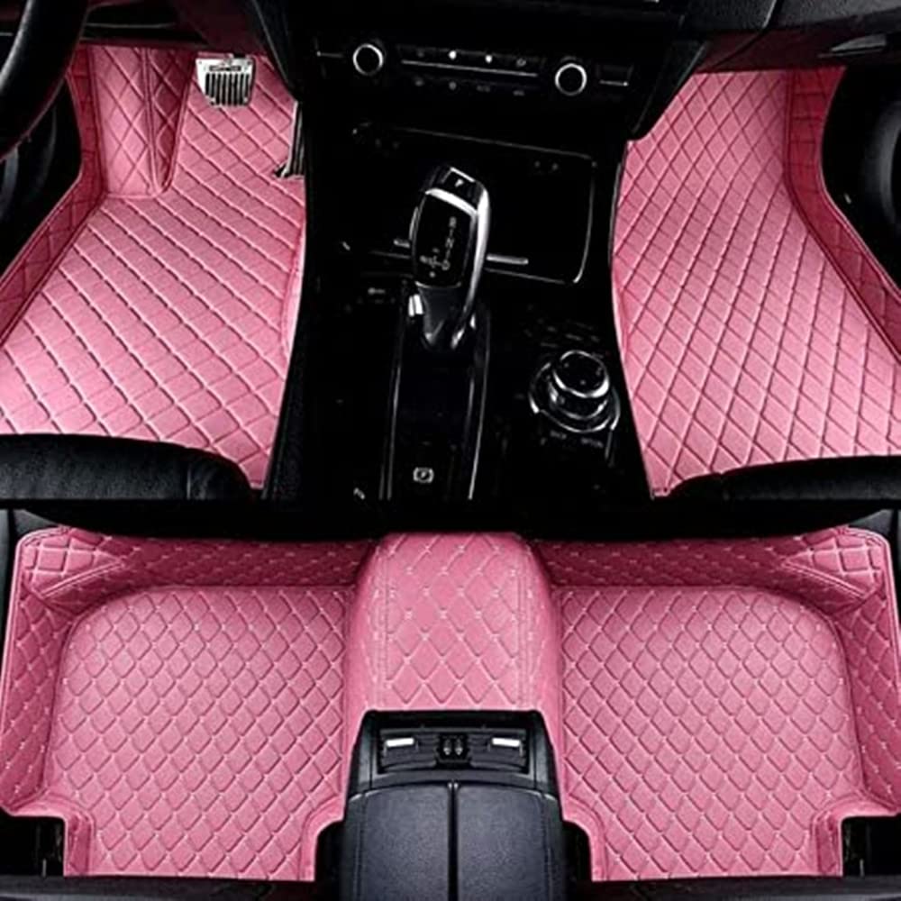 NYMCAR Kompatibel Nach Maß Auto FußMatten für Audi A1,A2,A3,A4,A5,A6,A7,A8,Q2,Q3,Q5,Q7Q,Q8,TT,R8 Automodelle 2000-2022 (rosa) von NYMCAR
