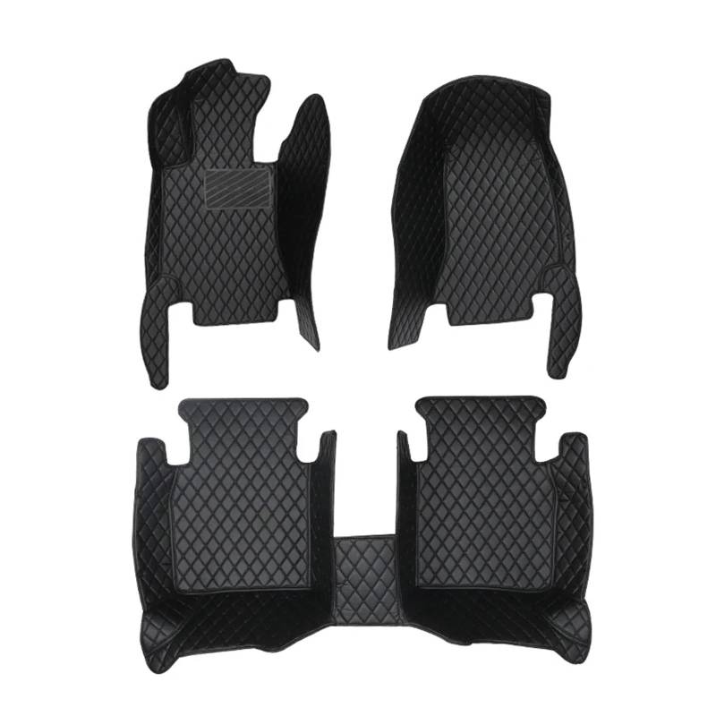 Autofußmatten Auto-Fußmatten Für Volvo XC60 2009–2015 Benutzerdefinierte Auto-Fußpolster Auto-Teppichabdeckung Autoverkleidung 3 Stück/1 Set Fußmatten(Schwarz,LHD) von NYSFGOFJGOM