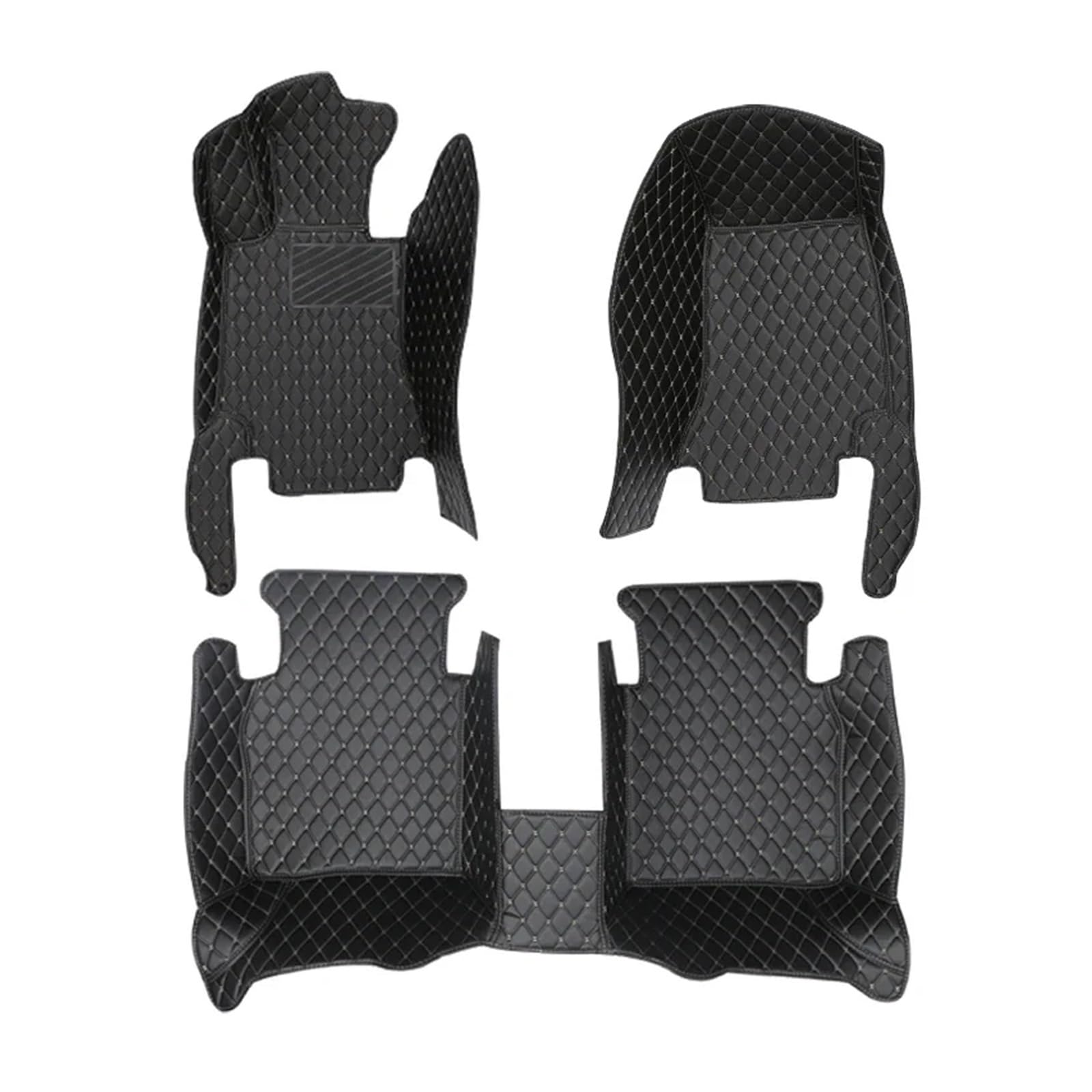 Autofußmatten Auto-Fußmatten Innenausstattung Lederteppiche Für KIA Für Optima K5 2015–2011 Auto-Teppiche Autoverkleidung 3 Stück/1 Set Fußmatten(Schwarzbeige,LHD) von NYSFGOFJGOM