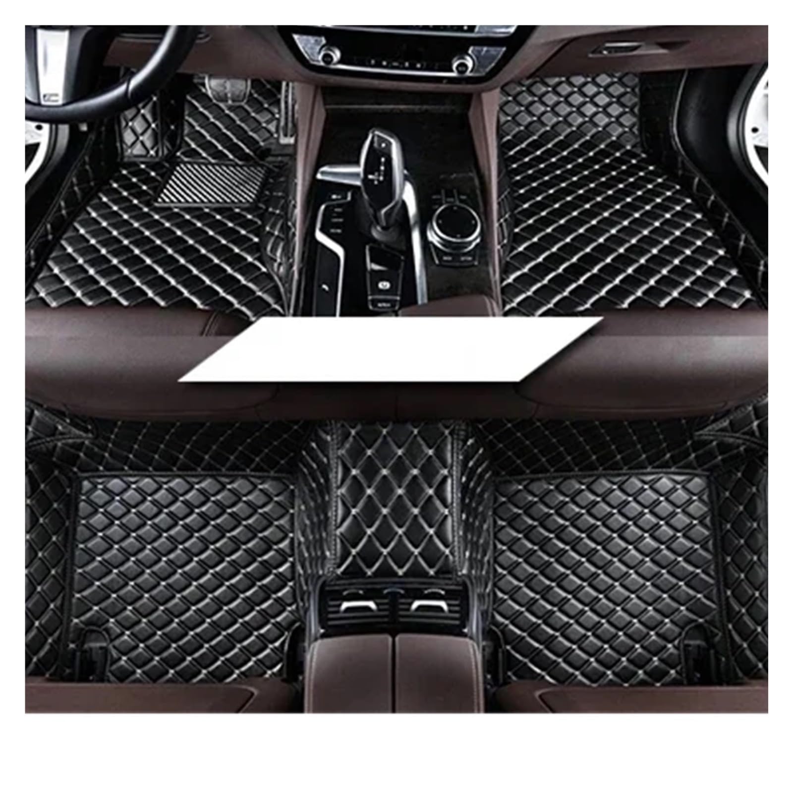 Autofußmatten Für Citroen C3-XR 2015-2018 Autoteppiche Leder Armaturenbrett Teppiche Autozubehör Auto-Fußmatten Fußmatten(Schwarzbeige) von NYSFGOFJGOM