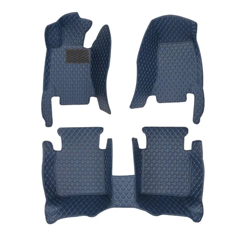 Autofußmatten Auto-Fußmatten Für 5er G30 525i 530i 540i 2018-2022 Benutzerdefinierte Auto-Fußpolster Autoabdeckung 3-TLG./1 Set Teppich(Blau,RHD) von NYSFIFHSKFH
