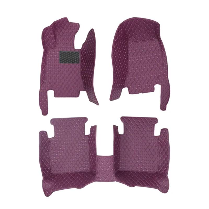 Autofußmatten Auto Fußmatten Für Toyota Für Prius XW30 2010~2015 5seat Tapete Automotivo para Carro Auto Matten Komplett Set 3 Stück/1 Set Teppich(Lila,LHD) von NYSFIFHSKFH