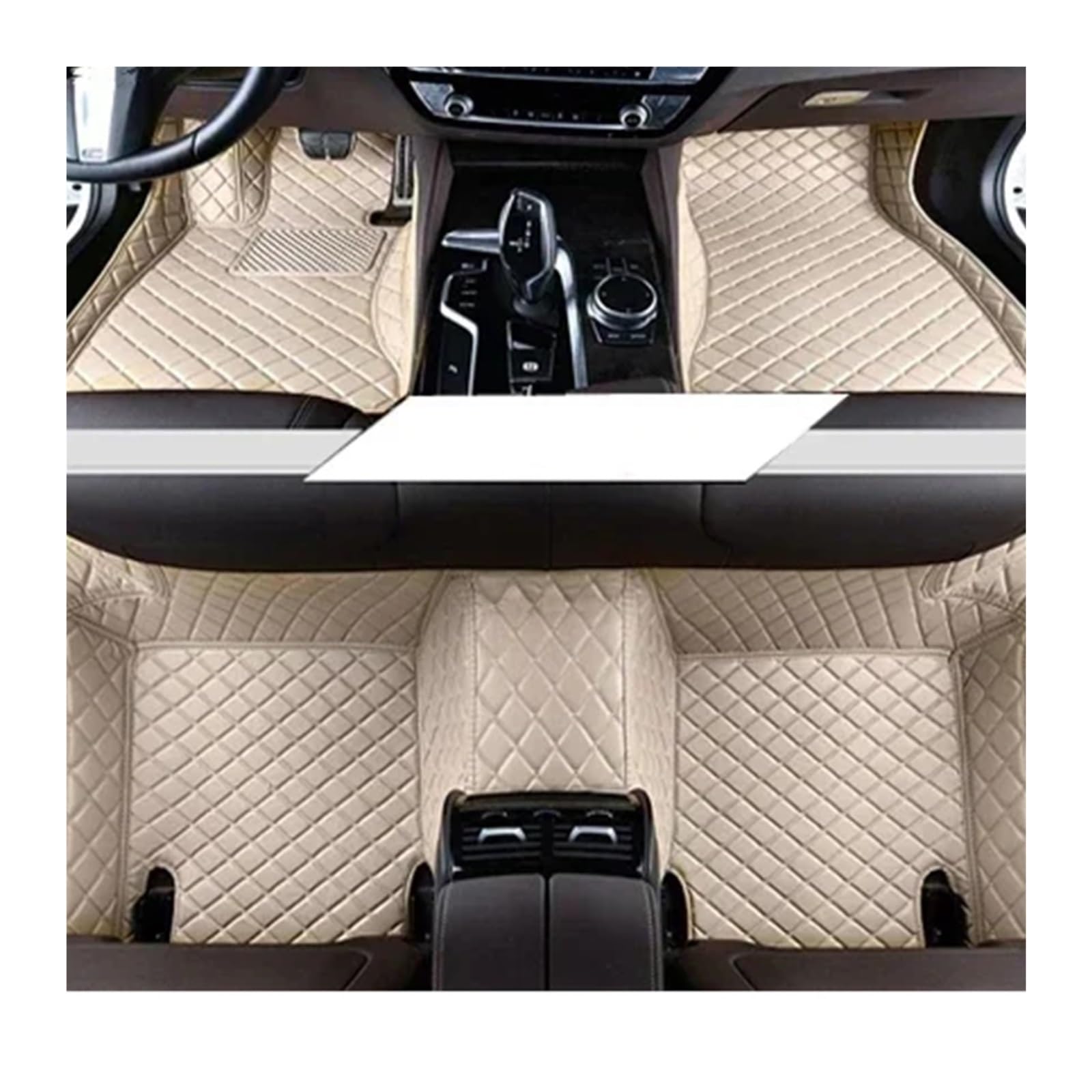 Autofußmatten Für Citroen C3-XR 2015-2018 Autoteppiche Leder Armaturenbrett Teppiche Autozubehör Auto-Fußmatten Teppich(Beige) von NYSFIFHSKFH