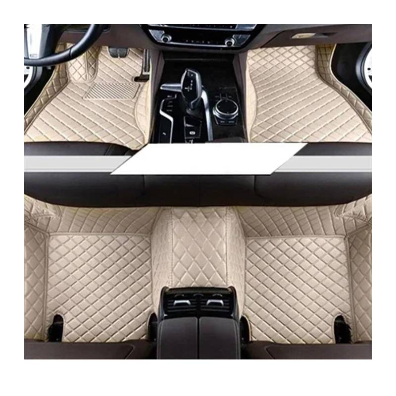 Autofußmatten Für Citroen C3-XR 2015-2018 Autoteppiche Leder Armaturenbrett Teppiche Autozubehör Auto-Fußmatten Teppich(Beige) von NYSFIFHSKFH