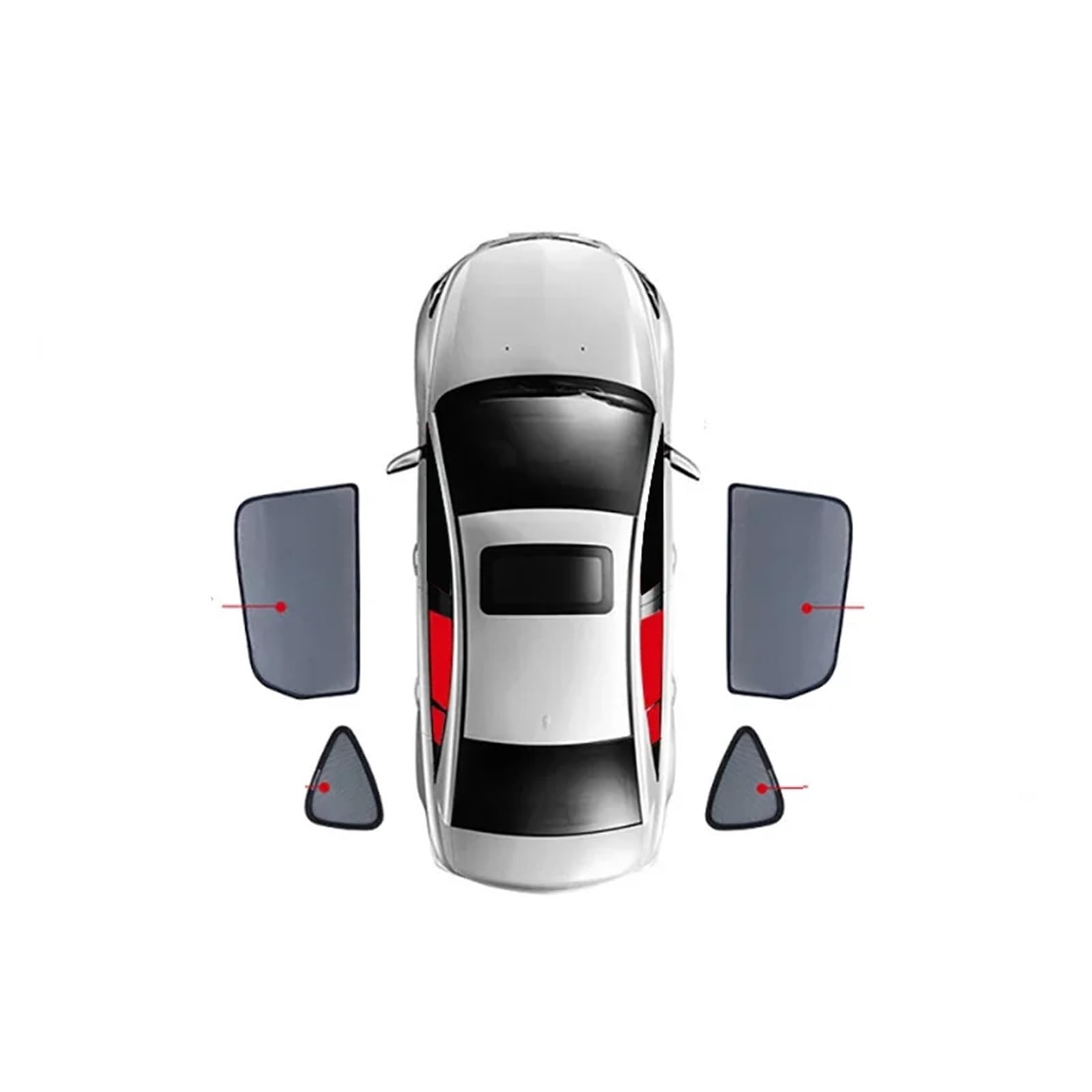 Sonnenblende mit Für 2er Für Gran Tourer F46 2014-2022 Auto-Sonnenschutz Frontscheibenvorhang Sonnenschutz Für Hintere Seitenscheibe(4PCS Rear Trian) von NYSFIFHSKFH