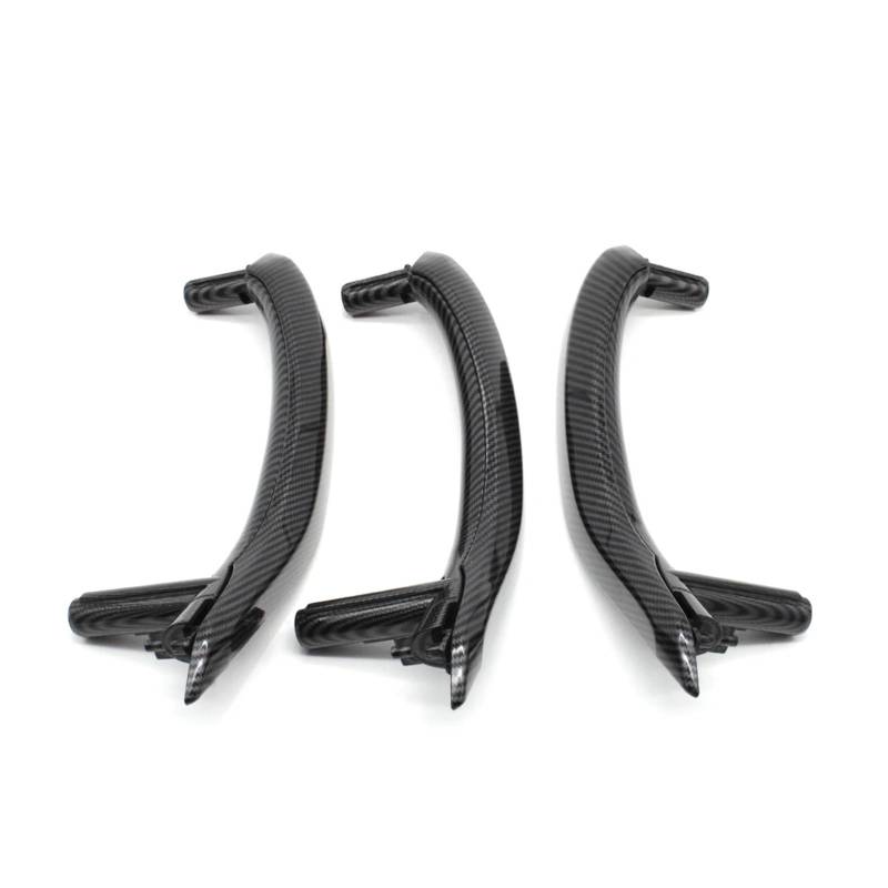 Türgriff Innen Autoinnenraum Links Rechts Beifahrertürgriffbaugruppe mit äußerem Lederbezugssatz Ersatz für X5 X6 F15 F16 2014-2018 Auto Innentürgriff(R 3PCS Carbon) von NYSFIFHSKFH