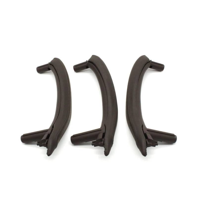 Türgriff Innen Autoinnenraum Links Rechts Beifahrertürgriffbaugruppe mit äußerem Lederbezugssatz Ersatz für X5 X6 F15 F16 2014-2018 Auto Innentürgriff(R 3PCS Moka) von NYSFIFHSKFH