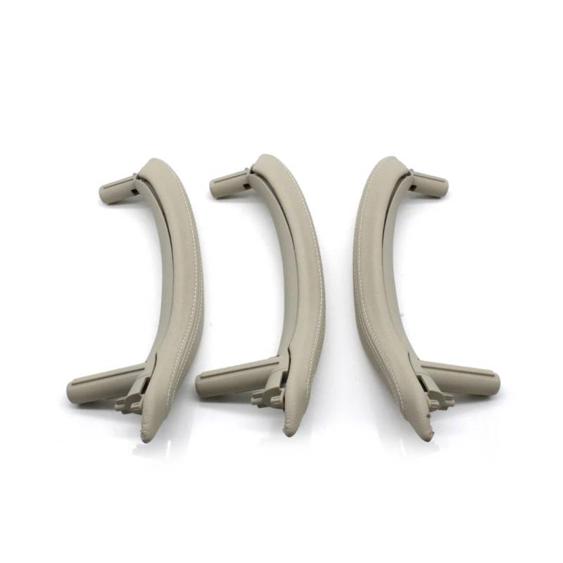 Türgriff Innen Autoinnenraum Links Rechts Beifahrertürgriffbaugruppe mit äußerem Lederbezugssatz Ersatz für X5 X6 F15 F16 2014-2018 Auto Innentürgriff(R 3PCS Oyster) von NYSFIFHSKFH