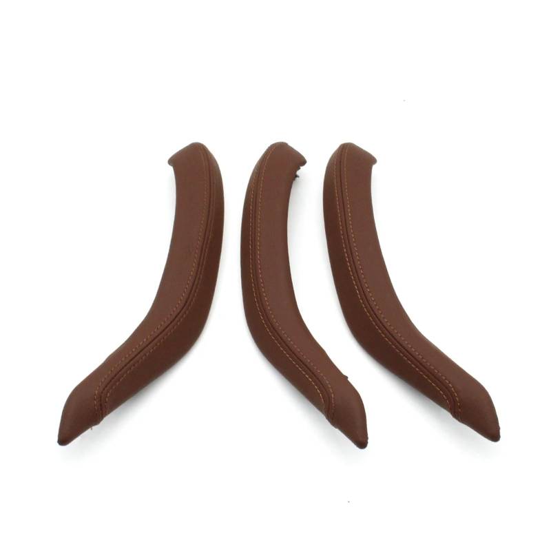Türgriff Innen Beige Schwarz Auto Innen Beifahrer Vorne Hinten Tür Zuziehgriff Äußere Leder Abdeckung Trim Set Für X5 X6 F15 F16 2014-2018 Auto Innentürgriff(L 3PCS Brown) von NYSFIFHSKFH