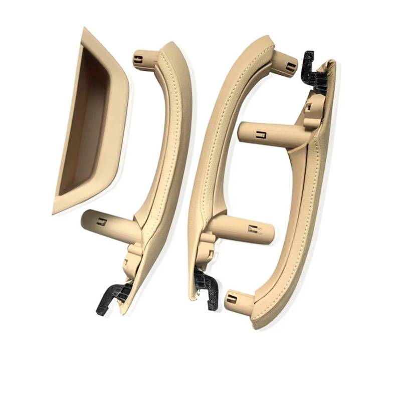 Türgriff Innen LHD Auto Innentür Armlehne Pull Griff Leder Abdeckung Komplette Set Montage Für X3 X4 F25 F26 2010-2016 Auto Innentürgriff(L 7pcs Set Beige) von NYSFIFHSKFH