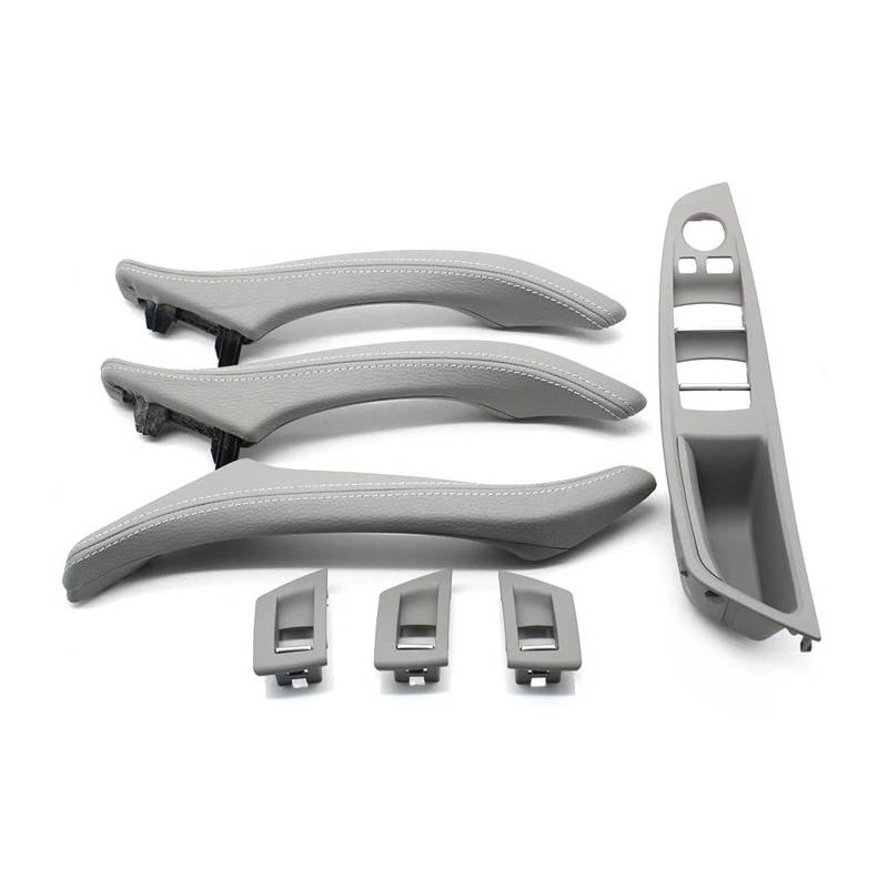 Türgriff Innen Rechtslenker RHD Beige Schwarz Autoinnenausstattung Leder Türgriff Montage 7-teiliges Set für 5 Series F10 F11 523i 525i 528i 530 Auto Innentürgriff(A Gray) von NYSFIFHSKFH
