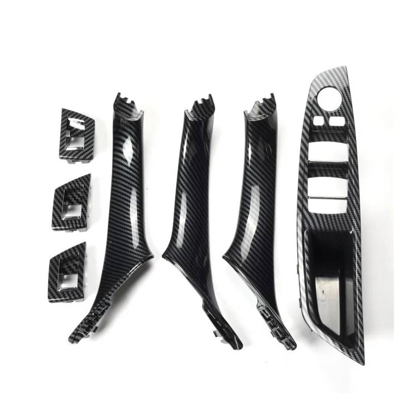 Türgriff Innen Schwarzer Carbonfaser-Innentürgriff Links-/Rechtslenker Für 5er-Reihe F10 F11 520d 525d 530d 535i Innenverkleidung Pull-Trimmabdeckung Auto Innentürgriff(Carbon RHD) von NYSFIFHSKFH