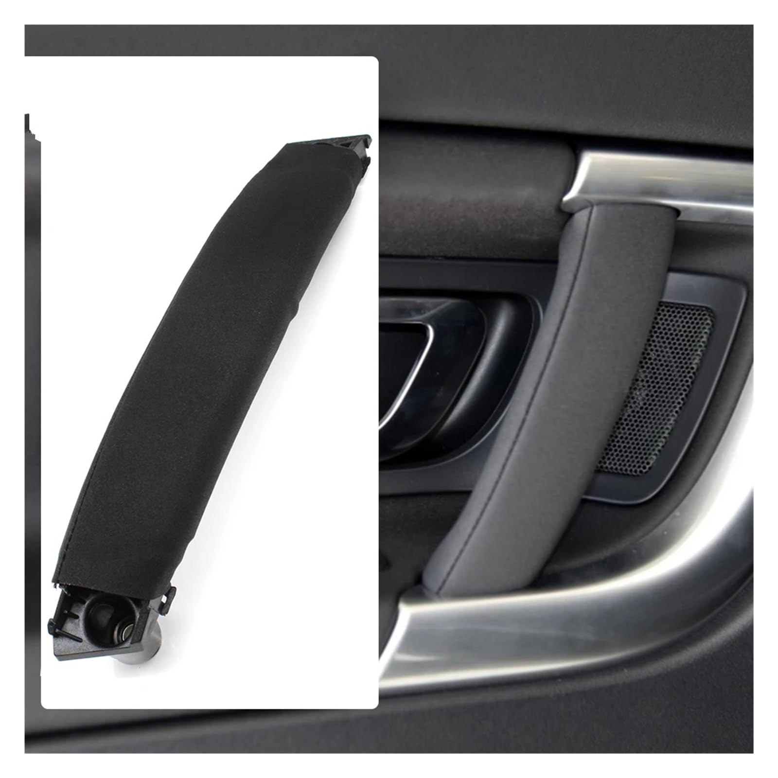 Innentürgriff Autoinnenraum Türgriff Aus Leder Vorne Hinten Links Und Rechts Ersatz Für Land Für Rover Für Discovery Für Sport 2015-2018 2019 Auto Innentürgriff(Matte Black-L) von NYSGMVBDOFH