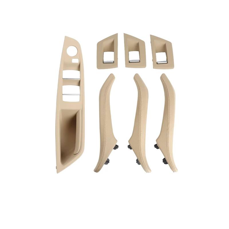 Innentürgriff Links rechts Seite Fahrer Autos Interieur Leder Türgriffe 7-teilig Komplettset für 5 Series F10 F11 51417225866 Auto Innentürgriff(L Beige) von NYSGMVBDOFH