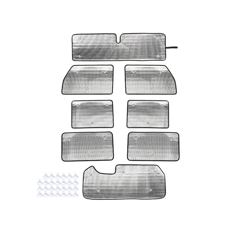 Sonnenblende Auto Netz Auto Vorne Hinten Fenster Windschutzscheibe Sonnenschutz Schatten Abdeckung Isolierung Pad Für Jeep Für Wrangler JK 2/4 Türen(For4 DOOR8pc) von NYSGMVBDOFH