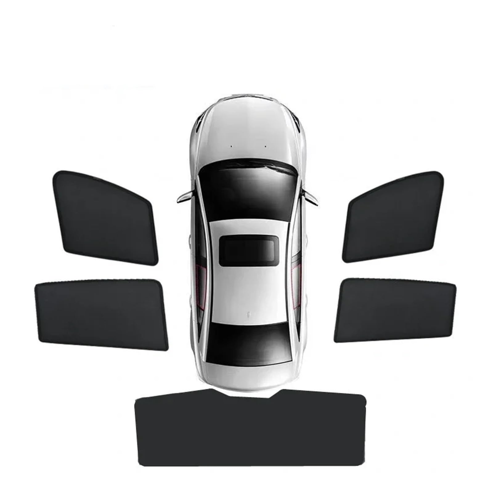 Sonnenblende Auto Netz Für Cayenne E3 2019-2025 Magnetischer Sonnenschutz Lichtblockierende Vorhänge Privatsphäre Auto Autozubehör(5PCS Set) von NYSGMVBDOFH