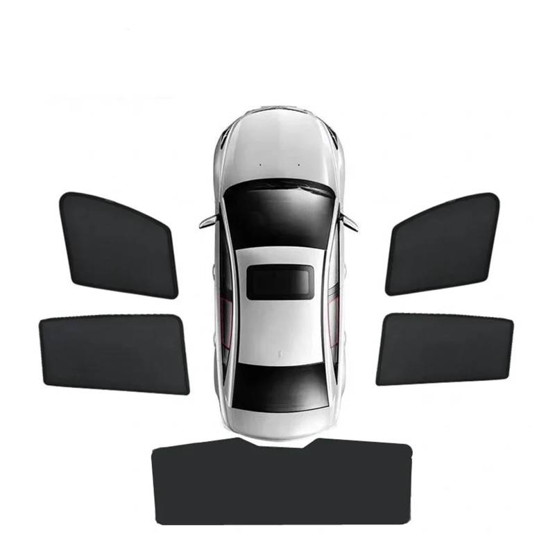 Sonnenblende Auto Netz Für Cayenne E3 2019-2025 Magnetischer Sonnenschutz Lichtblockierende Vorhänge Privatsphäre Auto Autozubehör(5PCS Set) von NYSGMVBDOFH