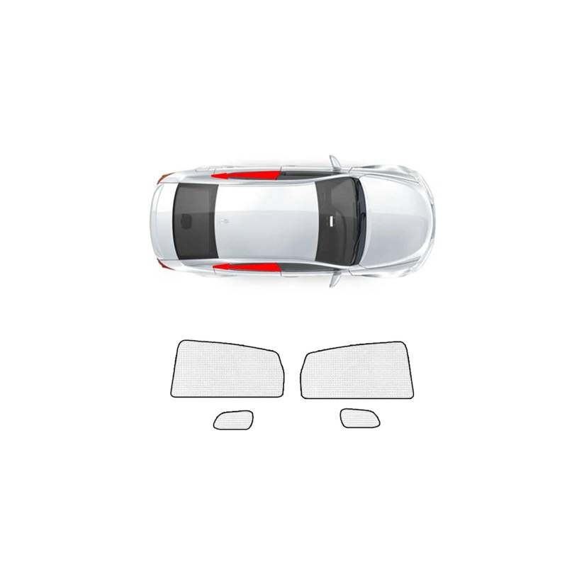 Sonnenblende Auto Netz Für Hyundai Für Tucson LWB NX4 2022-2025 Sonnenschutz Visier Windschutzscheibe Sonnenschirme Passport Abdeckung UV Innen(Rear Widow4pcs) von NYSGMVBDOFH