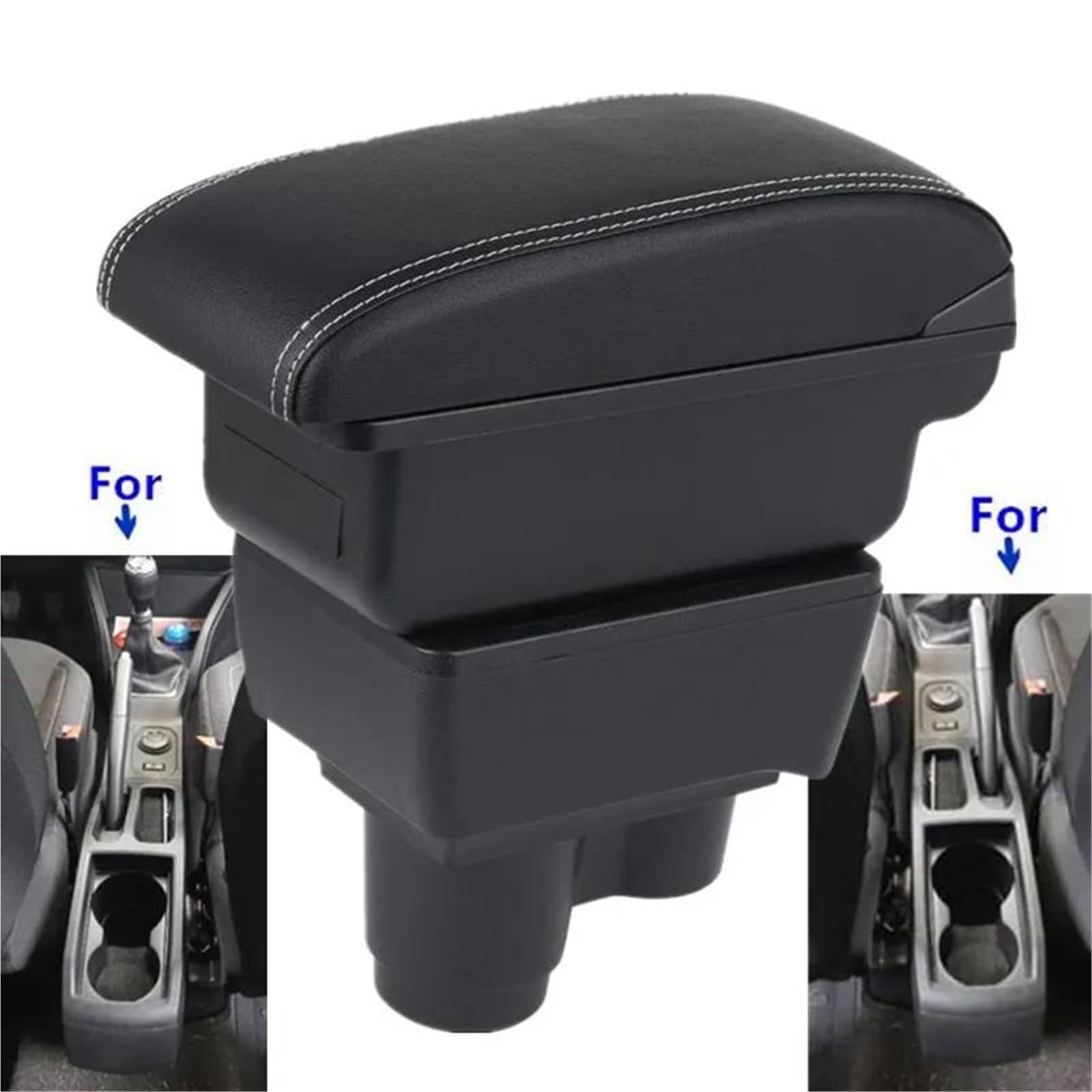 Auto Mittelarmlehne Armlehne Für Dacia Für Duster 2 3 2019–2024 Auto-Armlehnenbox Aufbewahrungsbox Spezielles Nachrüstzubehör Kfz Stauraum(Style A3) von NYSQOFMB