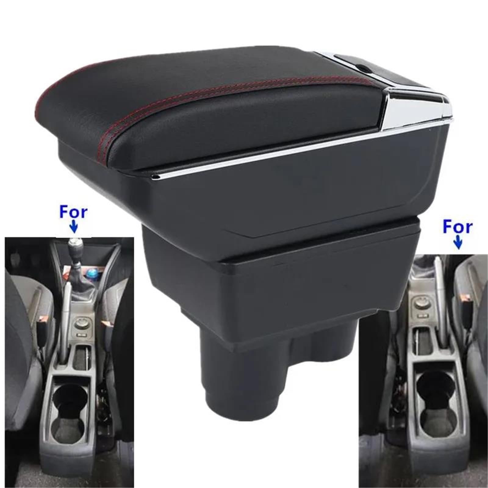 Auto Mittelarmlehne Armlehne Für Dacia Für Duster 2 3 2019–2024 Auto-Armlehnenbox Aufbewahrungsbox Spezielles Nachrüstzubehör Kfz Stauraum(Style B2) von NYSQOFMB
